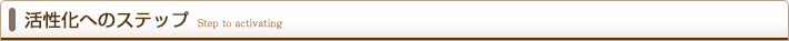 活性化へのステップ