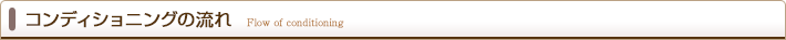 コンディショングの流れ